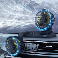 Load image into Gallery viewer, Car Fan 3 Speed Dual Head Car Auto Cooling 360 Degree Rotatable Air Circulator Fan 12V/24V for Van SUVRV Boat Auto Vehicles
