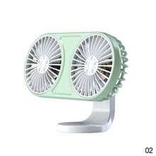 Load image into Gallery viewer, Car Air Vent Mounted USB Dual Fan Cooling Fan For Car Air Outlet Backseat 360° Rotatable Vehicle With 3 Speed
