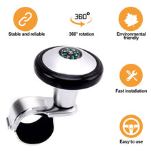 Load image into Gallery viewer, Car Steering Wheel Booster Ball Steering Wheel Steering Booster 360° Car Auxiliary Ball Auto Spinner Knob
