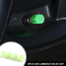 Load image into Gallery viewer, 4Pcs Car Luminous Valve Cap Dust-proof Decorative Tires Accessories Tyre Stem Covers Applicable Universal Motorcycle Bike
