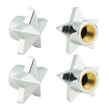 Load image into Gallery viewer, 4Pcs Universal Tire Stem Valve Caps Pentagram Shaped Wheel Tyre Air Valve Stem Caps Dust Covers
