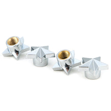 Load image into Gallery viewer, 4Pcs Universal Tire Stem Valve Caps Pentagram Shaped Wheel Tyre Air Valve Stem Caps Dust Covers
