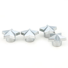 Load image into Gallery viewer, 4Pcs Universal Tire Stem Valve Caps Pentagram Shaped Wheel Tyre Air Valve Stem Caps Dust Covers
