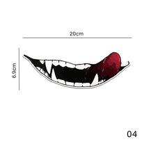 Load image into Gallery viewer, Personalized Motorcycle Helmet Sticker Evil Teeth Sticker For Motorbike Car Styling Decals Self Adhesive Car Sticker accessories
