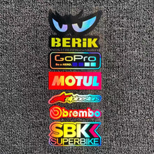 Load image into Gallery viewer, Laser Rainbow Car Stickers Motorcycle Side Strip Fender Body Bike Helmet Sticker Car Decal for KTM YAMAHA Kawasaki Suzuki Honda

