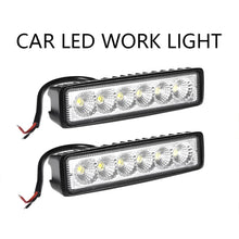 Load image into Gallery viewer, 18W 6 LED Car LED Work Light High Bright DRL Spotlight For Truck Offroad Car Tractor SUV ATV Bar LED Headlights 12V Driving Lamp
