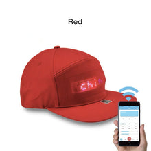 Load image into Gallery viewer, LED Bluetooth Mobile Phone APP Controlled Baseball Hat Scroll Message Display Board Hip Hop Street Snapback Cap Unisex
