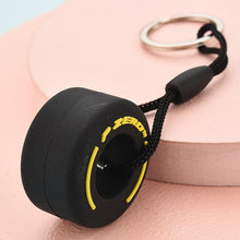 Load image into Gallery viewer, Simulation Tire Keychain Small PVC Soft Rubber Wheel Model Key Ring Car Refitting Pendant Creative Keychain Car Decoration
