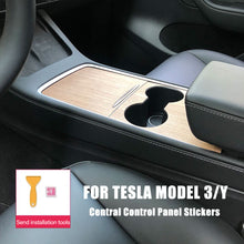 Load image into Gallery viewer, Car Central Control Carbon Fiber Panel Protective Stickers Patch For Tesla Model 3 Model Y Car Accessories Interior Film 2022
