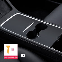 Load image into Gallery viewer, Car Central Control Carbon Fiber Panel Protective Stickers Patch For Tesla Model 3 Model Y Car Accessories Interior Film 2022

