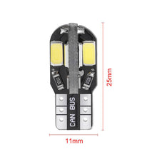 Load image into Gallery viewer, 10pcs W5W T10 Led Canbus Car Interior Bulb Canbus 5730 8SMD For Car Lamps Dome Light Auto Wedge Side License Plate Led Lamp
