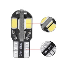 Load image into Gallery viewer, 10pcs W5W T10 Led Canbus Car Interior Bulb Canbus 5730 8SMD For Car Lamps Dome Light Auto Wedge Side License Plate Led Lamp
