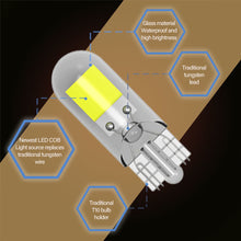 Load image into Gallery viewer, 2Pcs W5W LED T10 COB Sapphire Economic Upgraded Pop Car Light Bulb High Bright Drive-free Wedge Dome Reading Lamp 12V 6000K
