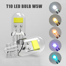 Load image into Gallery viewer, 2Pcs Super Bright T10 LED BULB W5W Sapphire COB Drive-Free led wedge bulb Dome Reading Lamp Bulb Super Bright 12V Car Bulb 6000K
