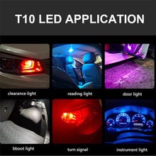 Load image into Gallery viewer, 2Pcs Super Bright T10 LED BULB W5W Sapphire COB Drive-Free led wedge bulb Dome Reading Lamp Bulb Super Bright 12V Car Bulb 6000K
