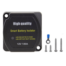Load image into Gallery viewer, 12V 140A Voltage Sensitive Relay Battery Isolator Automatic Charging Relay Car Battery Relay VSR for Smart Charge 2 Battery Bank
