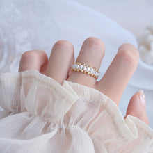 Load image into Gallery viewer, Fashion Personalized Adjustable Rings Multi Beaded Alloy Imitation Freshwater Pearls Ring Creative Simple Women Body Jewelry
