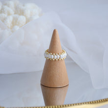 Load image into Gallery viewer, Fashion Personalized Adjustable Rings Multi Beaded Alloy Imitation Freshwater Pearls Ring Creative Simple Women Body Jewelry
