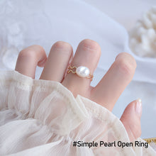Load image into Gallery viewer, Fashion Personalized Adjustable Rings Multi Beaded Alloy Imitation Freshwater Pearls Ring Creative Simple Women Body Jewelry
