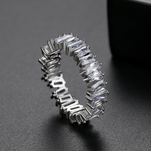 Load image into Gallery viewer, Luxury Band Zircon Rings for Women Eternity Promise Imitation Crystal Irregular Finger Ring Engagement Wedding Jewelry Gift
