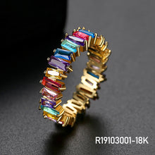 Load image into Gallery viewer, Luxury Band Zircon Rings for Women Eternity Promise Imitation Crystal Irregular Finger Ring Engagement Wedding Jewelry Gift
