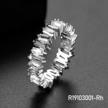 Load image into Gallery viewer, Luxury Band Zircon Rings for Women Eternity Promise Imitation Crystal Irregular Finger Ring Engagement Wedding Jewelry Gift
