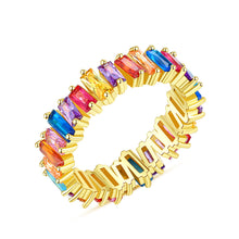 Load image into Gallery viewer, Luxury Band Zircon Rings for Women Eternity Promise Imitation Crystal Irregular Finger Ring Engagement Wedding Jewelry Gift
