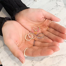 Load image into Gallery viewer, Fashion Colourful Resin Acrylic Rings for Women Geometric Round Rings Girl Transparent Round Ring Versatile Jewelry Gifts
