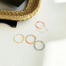 Load image into Gallery viewer, Fashion Colourful Resin Acrylic Rings for Women Geometric Round Rings Girl Transparent Round Ring Versatile Jewelry Gifts
