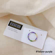 Load image into Gallery viewer, Fashion Colourful Resin Acrylic Rings for Women Geometric Round Rings Girl Transparent Round Ring Versatile Jewelry Gifts
