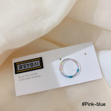 Load image into Gallery viewer, Fashion Colourful Resin Acrylic Rings for Women Geometric Round Rings Girl Transparent Round Ring Versatile Jewelry Gifts
