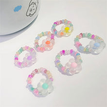 Load image into Gallery viewer, Fashion Resin Frosted Yellow Flower Butterfly Index Finger Ring Rice Beads Colorful Handmade Beaded Ring Women Jewelry Gifts
