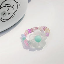 Load image into Gallery viewer, Fashion Resin Frosted Yellow Flower Butterfly Index Finger Ring Rice Beads Colorful Handmade Beaded Ring Women Jewelry Gifts
