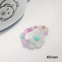 Load image into Gallery viewer, Fashion Resin Frosted Yellow Flower Butterfly Index Finger Ring Rice Beads Colorful Handmade Beaded Ring Women Jewelry Gifts
