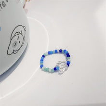 Load image into Gallery viewer, Fashion Resin Summer Flower Butterfly Index Finger Ring Rice Beads Colorful Handmade Beaded Ring Women Jewelry Gifts
