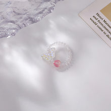 Load image into Gallery viewer, Fashion Resin Summer Flower Butterfly Ring Creative Rice Beads Retro Colorful Handmade Beaded Ring Women Female Jewelry Gifts
