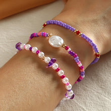 Load image into Gallery viewer, 3pcs/set Fashion Mixed Color Beaded Bracelet Irregular Imitation Crystal Rice Beads Gravel Bracelet Women Jewelry Gifts
