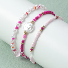 Load image into Gallery viewer, 3pcs/set Fashion Mixed Color Beaded Bracelet Irregular Imitation Crystal Rice Beads Gravel Bracelet Women Jewelry Gifts
