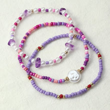 Load image into Gallery viewer, 3pcs/set Fashion Mixed Color Beaded Bracelet Irregular Imitation Crystal Rice Beads Gravel Bracelet Women Jewelry Gifts
