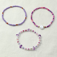 Load image into Gallery viewer, 3pcs/set Fashion Mixed Color Beaded Bracelet Irregular Imitation Crystal Rice Beads Gravel Bracelet Women Jewelry Gifts

