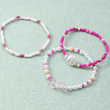 Load image into Gallery viewer, 3pcs/set Fashion Mixed Color Beaded Bracelet Irregular Imitation Crystal Rice Beads Gravel Bracelet Women Jewelry Gifts
