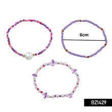 Load image into Gallery viewer, 3pcs/set Fashion Mixed Color Beaded Bracelet Irregular Imitation Crystal Rice Beads Gravel Bracelet Women Jewelry Gifts
