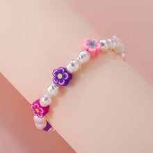 Load image into Gallery viewer, Fashion Mixed Color Beaded Bracelet Flower Imitation Pearl Soft Pottery Rice Beads Colorful Bracelet Women Jewelry Gifts
