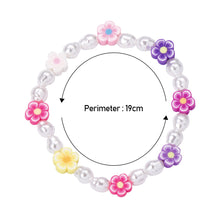 Load image into Gallery viewer, Fashion Mixed Color Beaded Bracelet Flower Imitation Pearl Soft Pottery Rice Beads Colorful Bracelet Women Jewelry Gifts
