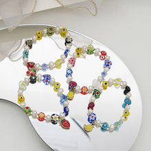 Load image into Gallery viewer, Fashion Summer Candy Color Glass Flower Rainbow Stitching Bracelet Freshwater Pearl Stretch Bracelet Women Jewelry Accessories

