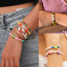 Load image into Gallery viewer, Fashion Summer Bohemia Colorful Rice Beads Bracelet Set Contrast Beaded Braided Bracelet Set Women Jewelry Accessories
