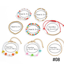 Load image into Gallery viewer, Fashion Summer Bohemia Colorful Rice Beads Bracelet Set Contrast Beaded Braided Bracelet Set Women Jewelry Accessories
