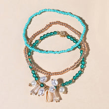 Load image into Gallery viewer, Crystal Clear Rice Beads Bracelet Imitation Pearl Starfish Multilayer Flower Summer Bohemia Women Jewelry Accessories

