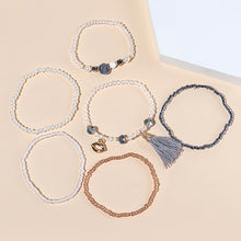 Load image into Gallery viewer, Crystal Clear Rice Beads Bracelet Imitation Pearl Starfish Multilayer Flower Summer Bohemia Women Jewelry Accessories
