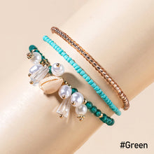 Load image into Gallery viewer, Crystal Clear Rice Beads Bracelet Imitation Pearl Starfish Multilayer Flower Summer Bohemia Women Jewelry Accessories
